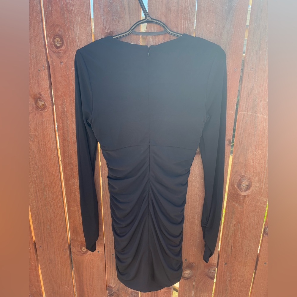 Cinq a Sept Tristan Black Cutout Long-Sleeve Bodycon Dress Women’s Size 8 - Picture 4 of 8